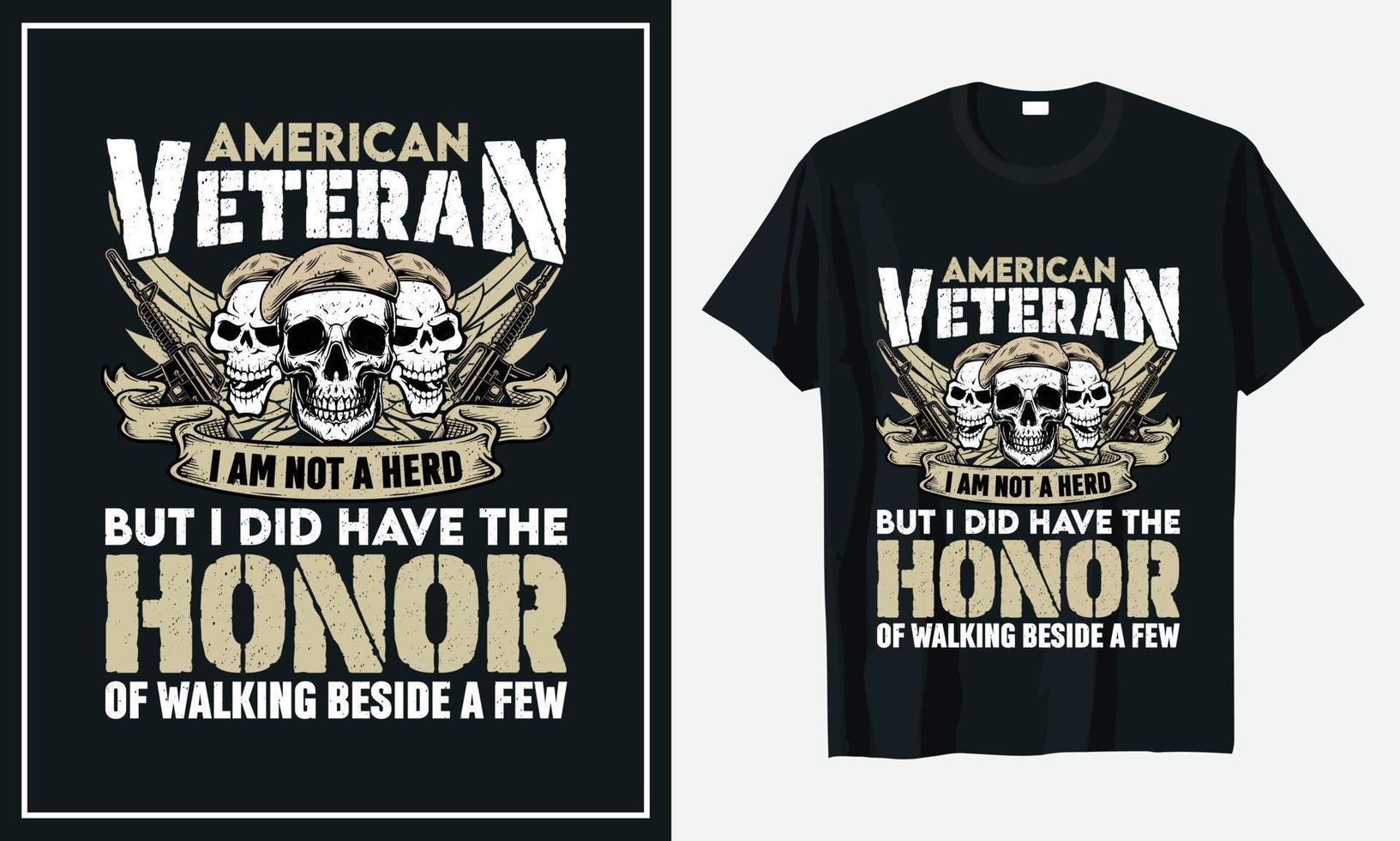 veterano do design de t-shirt do exército dos estados unidos vetor