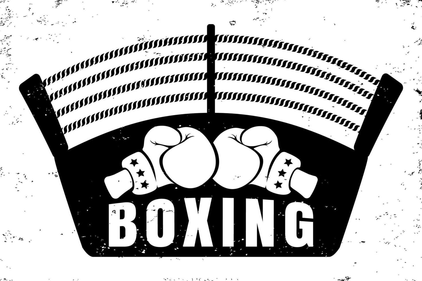 emblema retrô para boxe vetor