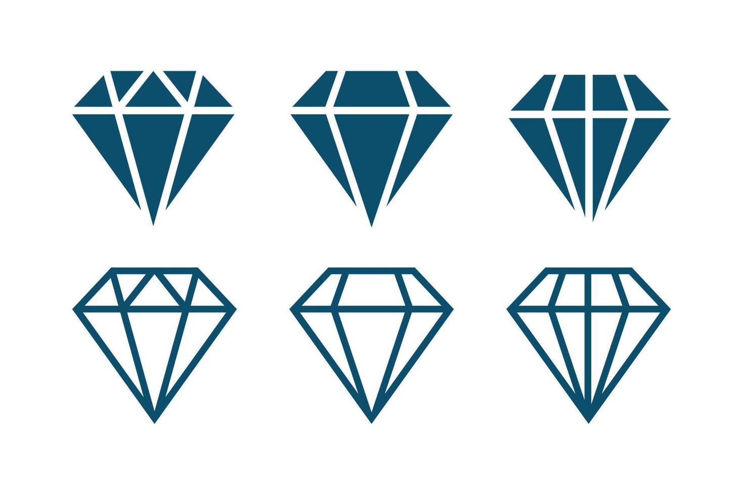 ícone de diamante simples no fundo branco vetor