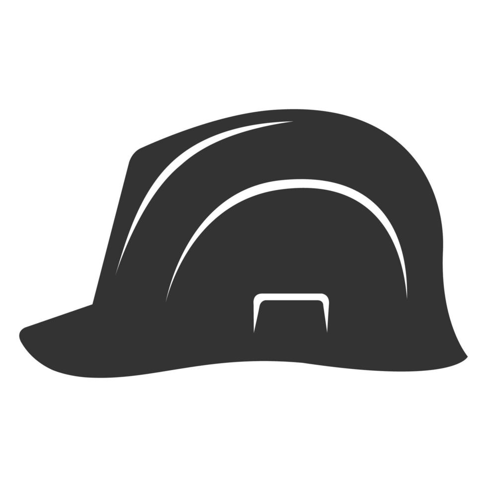 capacete de ícone preto e branco vetor