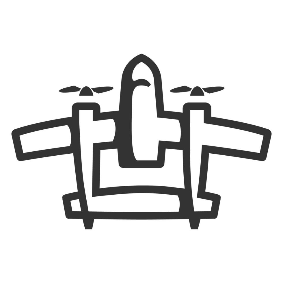 ícone de avião antigo vetor