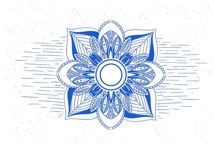 Mandala de flor de vetor grátis