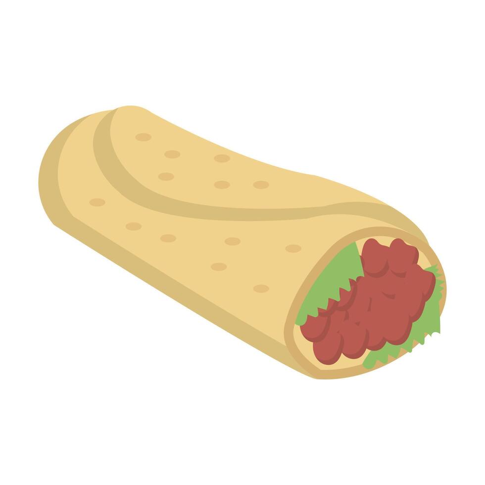 ilustração vetorial shawarma em ícones de uma qualidade background.premium symbols.vector para conceito e design gráfico. vetor