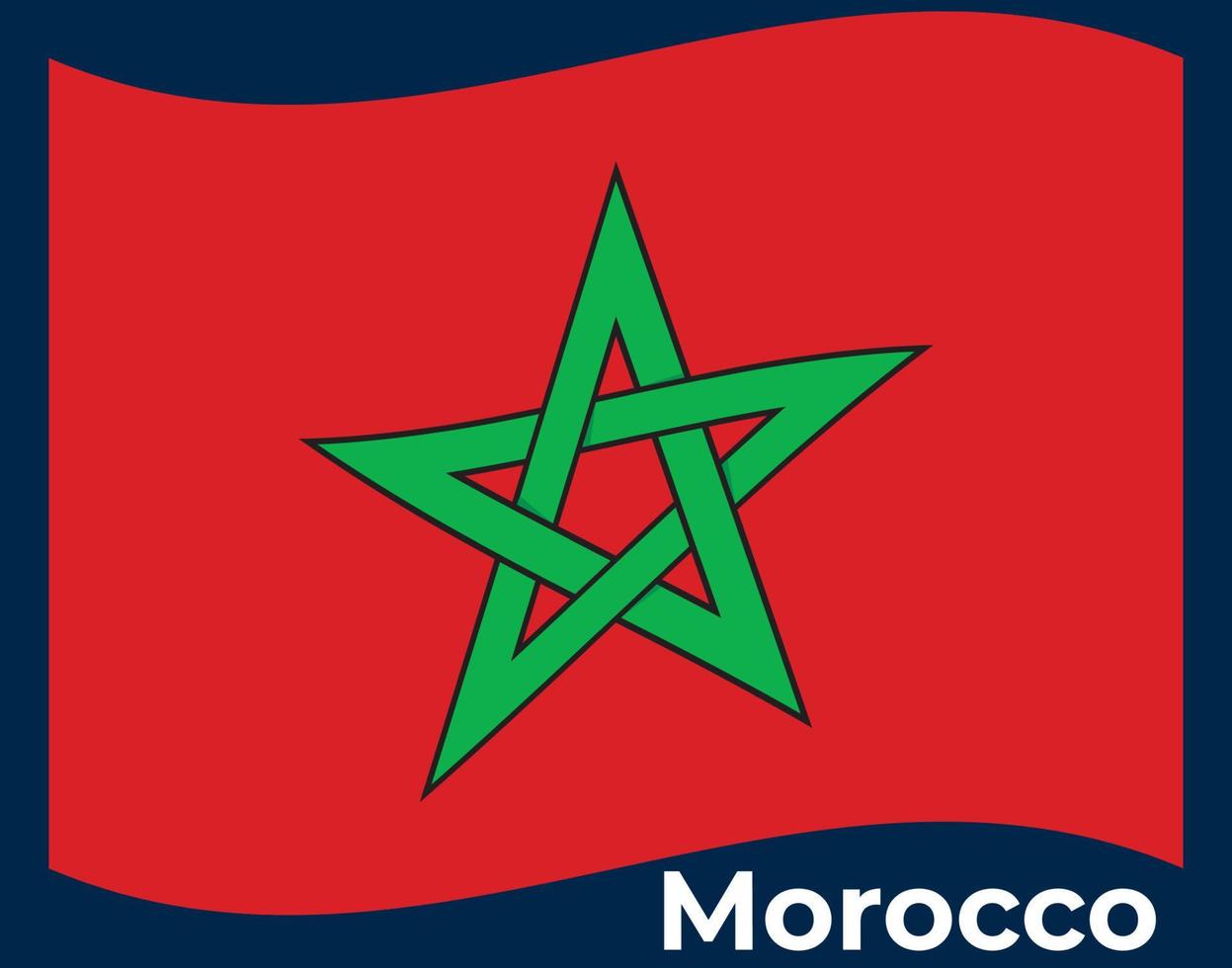 ilustração vetorial de bandeira de Marrocos vetor