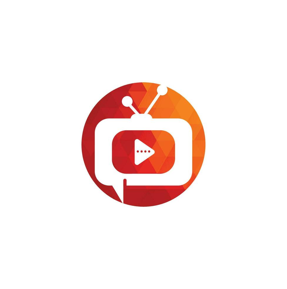 design de logotipo de tv de bate-papo criativo. design de logotipo de talk show. vetor