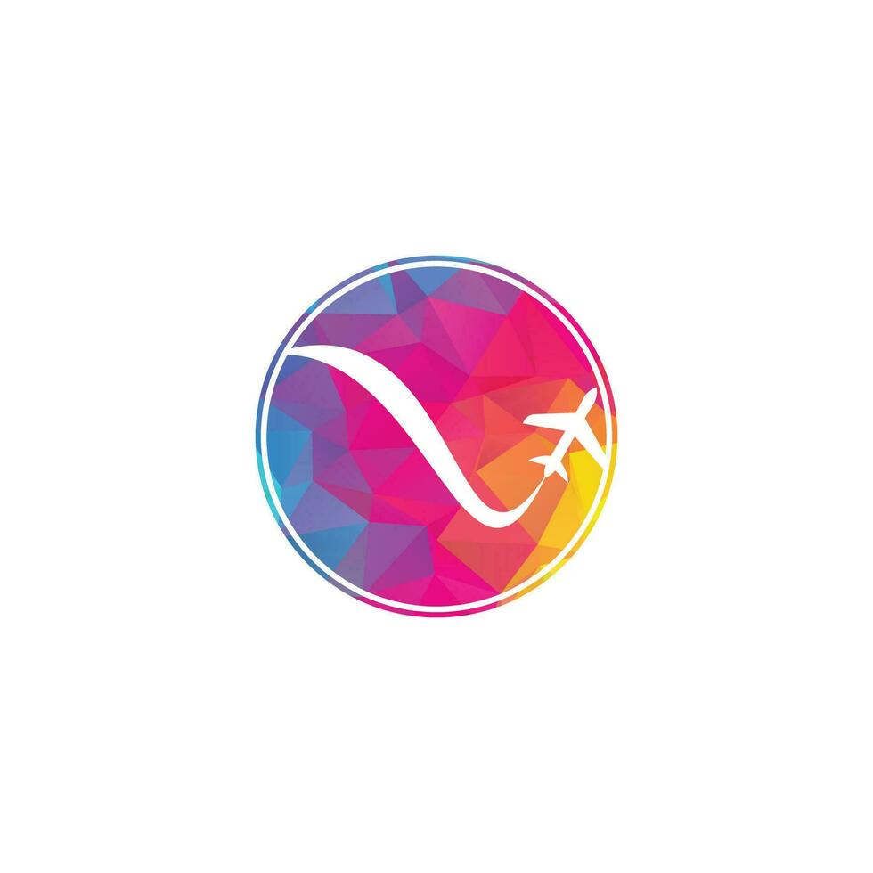 logotipo de viagem de avião. vetor