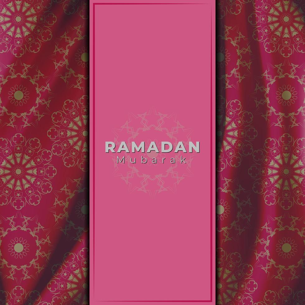 Cartão de Ramadã Mubarak. modelo de menu, convite, pôster, banner, cartão para a celebração. vetor