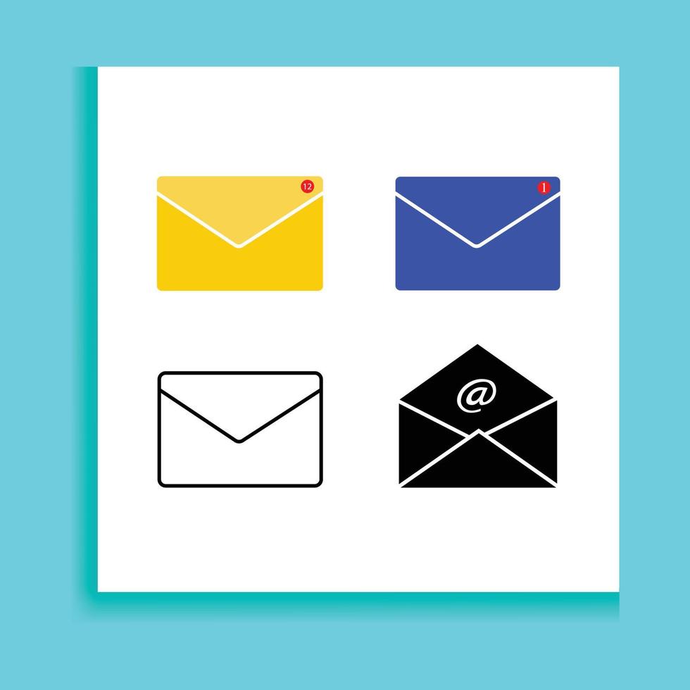 ícone de envelope, vetor de ícone de correio para web, computador e aplicativo móvel