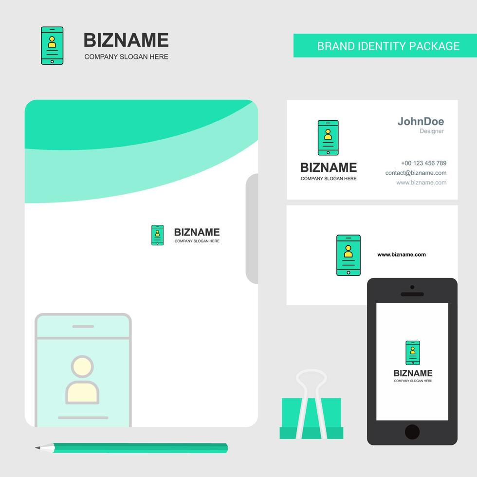 capa de arquivo de logotipo de negócios de perfil de usuário cartão de visita e ilustração vetorial de design de aplicativo móvel vetor