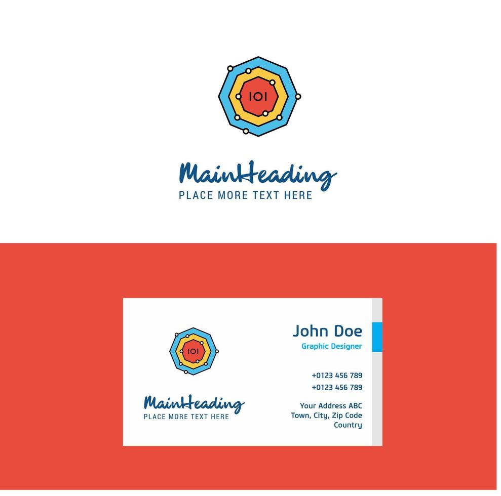logotipo de ligação química plana e modelo de cartão de visita design de logotipo de conceito de negócios vetor