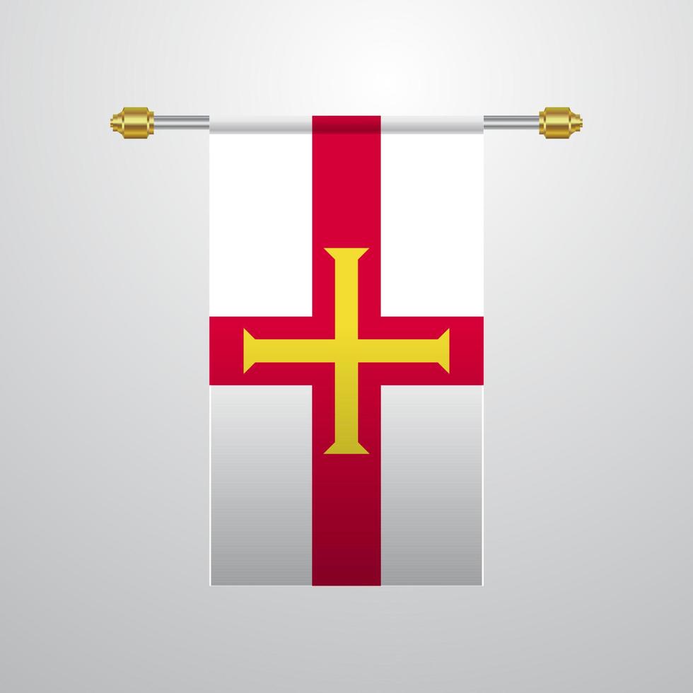 bandeira pendurada em guernsey vetor