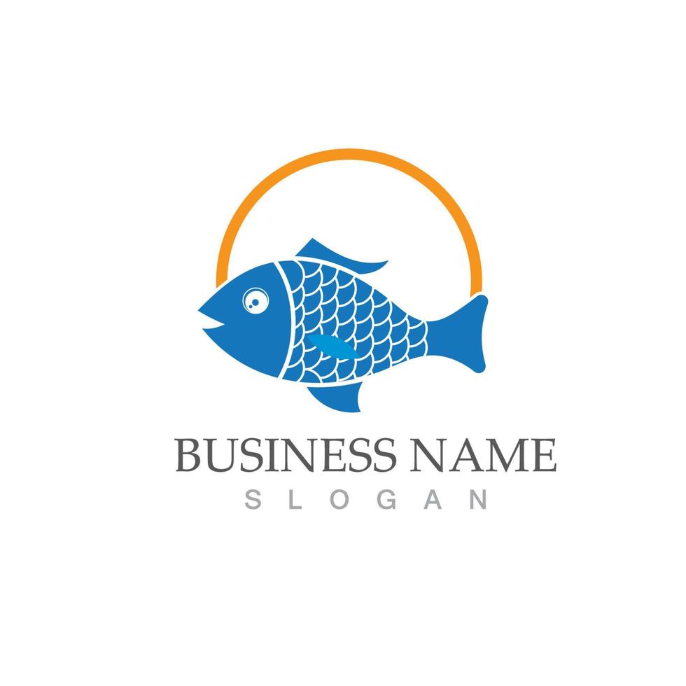 vetor criativo modelo logotipo peixe