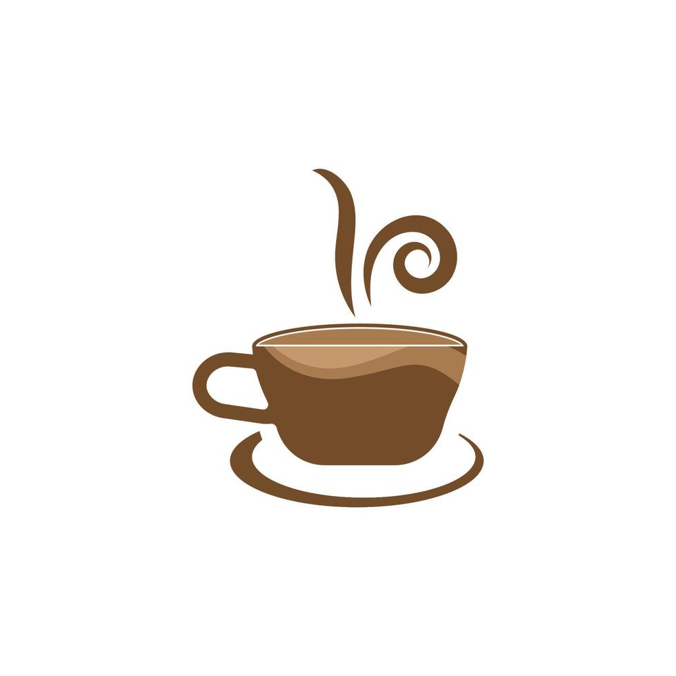 modelo de logotipo de xícara de café vetor