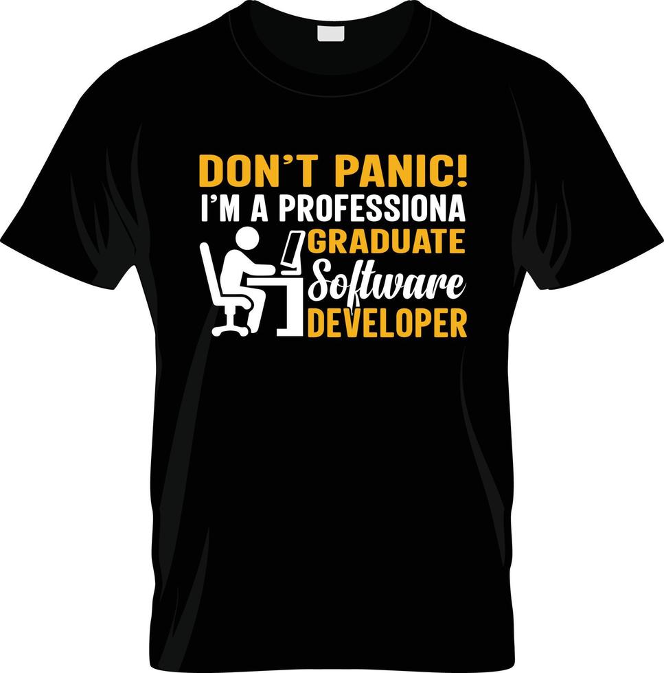 design de camiseta de desenvolvedor de software, slogan de camiseta de desenvolvedor de software e design de vestuário, tipografia de desenvolvedor de software, vetor de desenvolvedor de software, ilustração de desenvolvedor de software