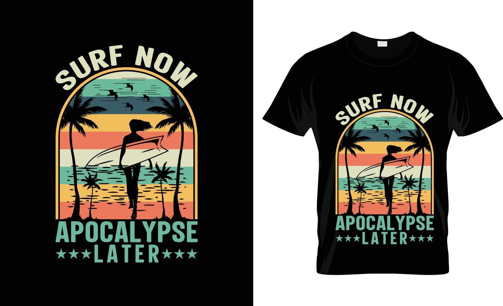 design de camiseta de surf, slogan de camiseta de surf e design de vestuário, tipografia de surf, vetor de surf, ilustração de surf