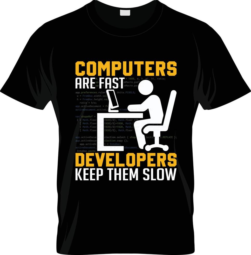 design de camiseta de desenvolvedor de software, slogan de camiseta de desenvolvedor de software e design de vestuário, tipografia de desenvolvedor de software, vetor de desenvolvedor de software, ilustração de desenvolvedor de software