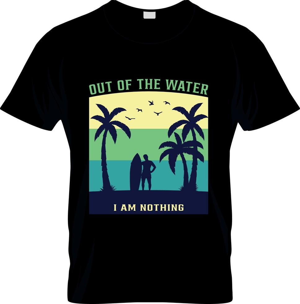 design de camiseta de surf, slogan de camiseta de surf e design de vestuário, tipografia de surf, vetor de surf, ilustração de surf