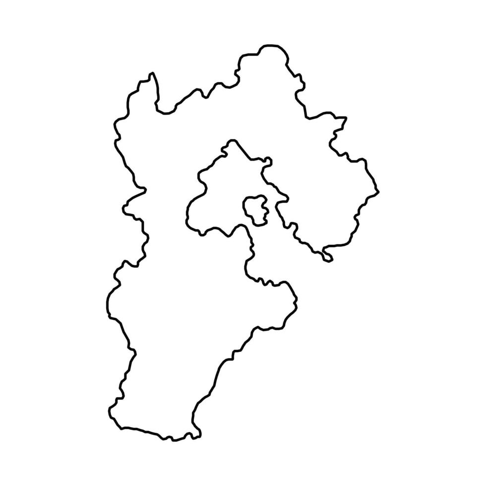 mapa da província de hebei, divisões administrativas da china. ilustração vetorial. vetor