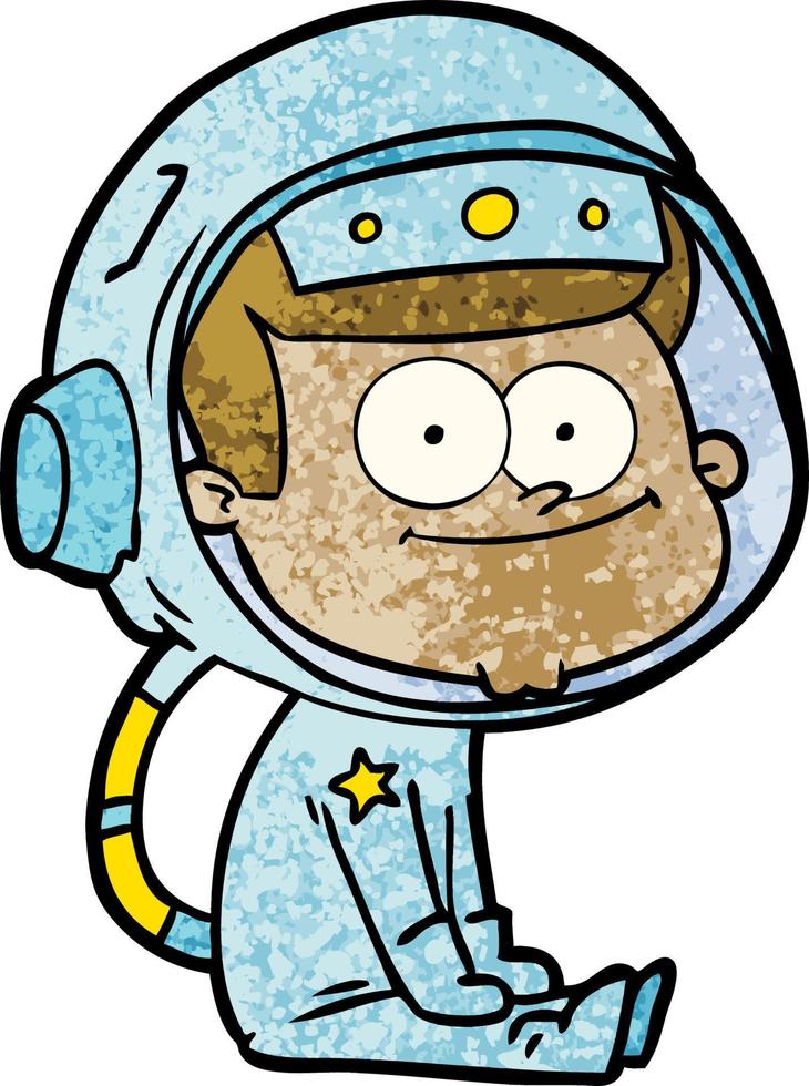 personagem de astronauta vetorial em estilo cartoon vetor