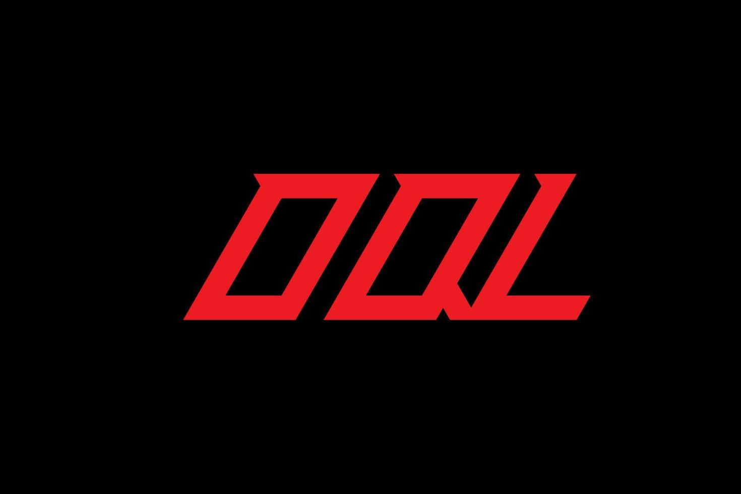 design de logotipo de letra e alfabeto oql vetor