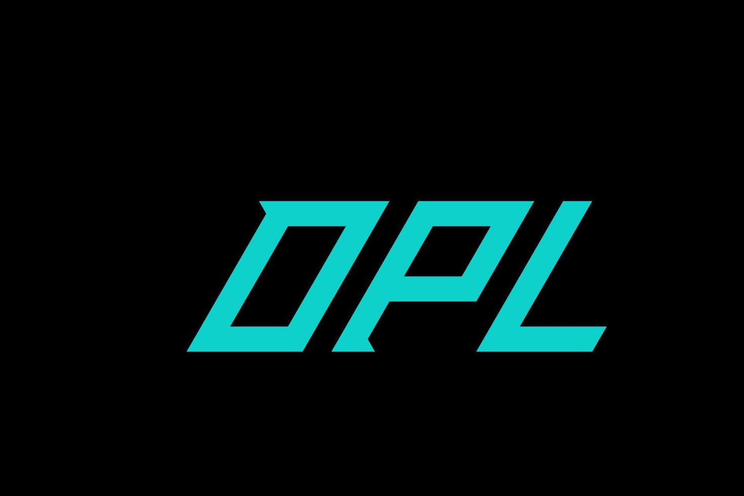 design de logotipo de letras e alfabeto opl vetor