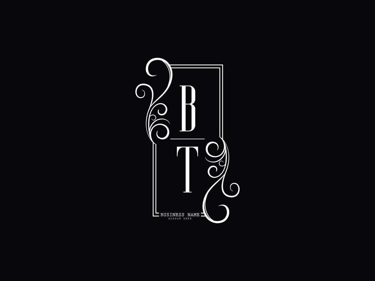 iniciais da imagem do logotipo bt, design de logotipo de letra de luxo bt tb vetor