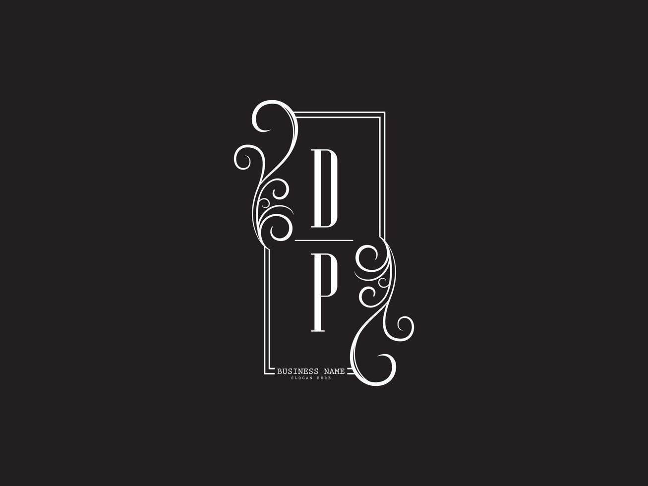 ícone de logotipo dp de luxo, design de logotipo de carta dp criativo para negócios vetor