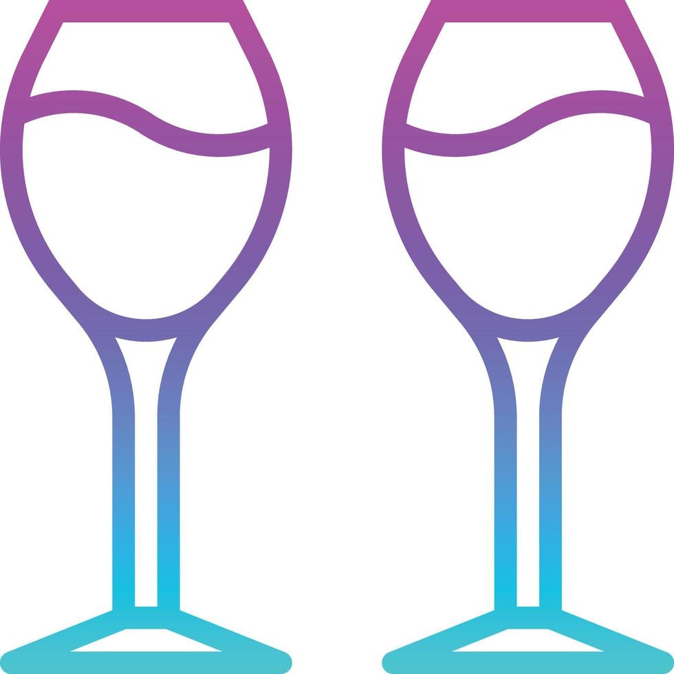 copo de álcool de vinho aplaude a bebida - ícone de gradiente vetor