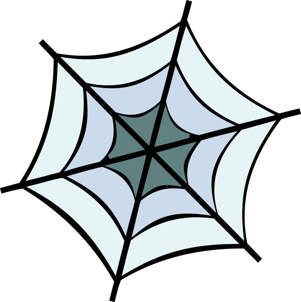 ícone de cor de teia de aranha vetor