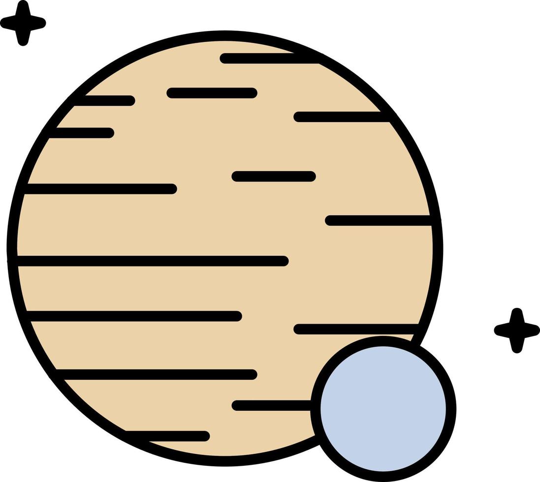 planetas, ícone de cor do espaço vetor