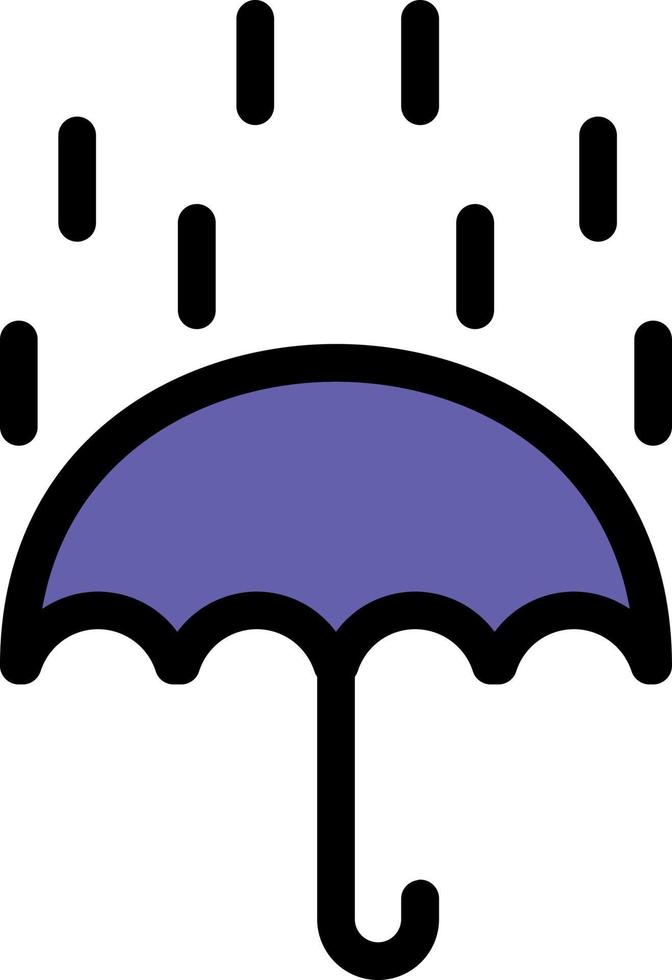 guarda-chuva, ícone de cor de água vetor