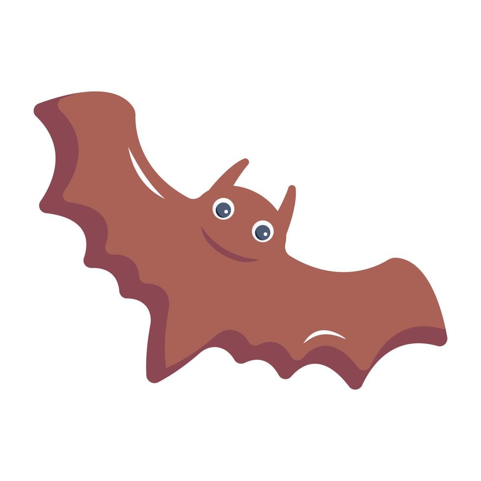 download de ícone plano de morcego assustador vetor