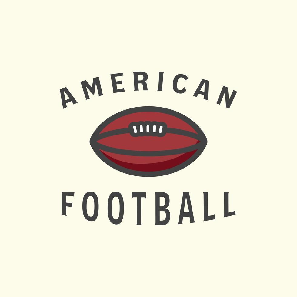 design de ilustração de modelo de logotipo de estilo vintage de futebol americano vetorial vetor