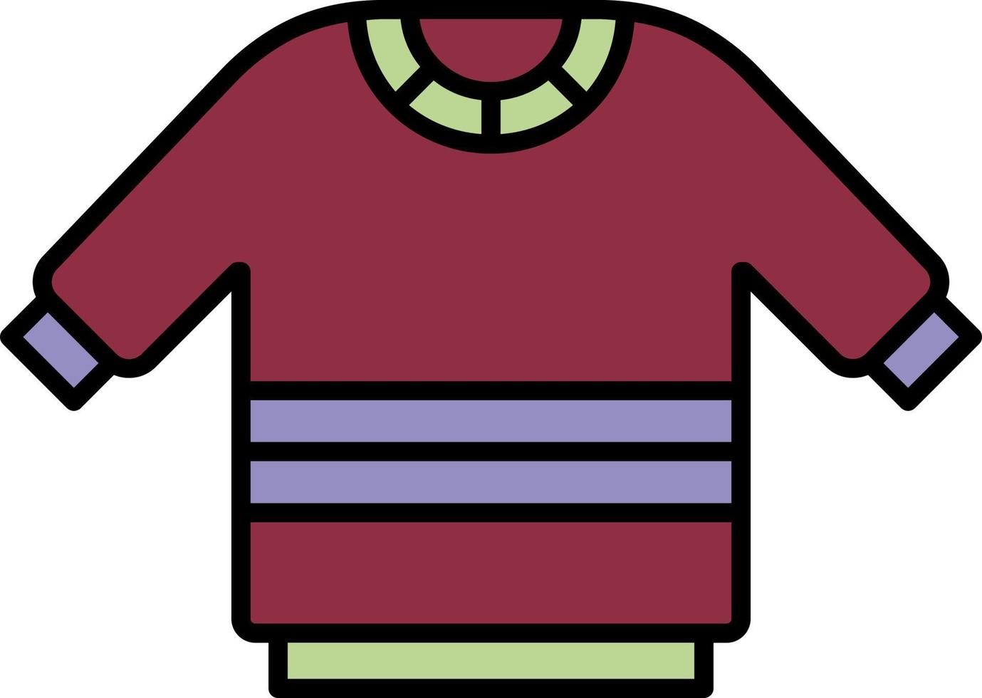 ícone de cor de suéter vetor