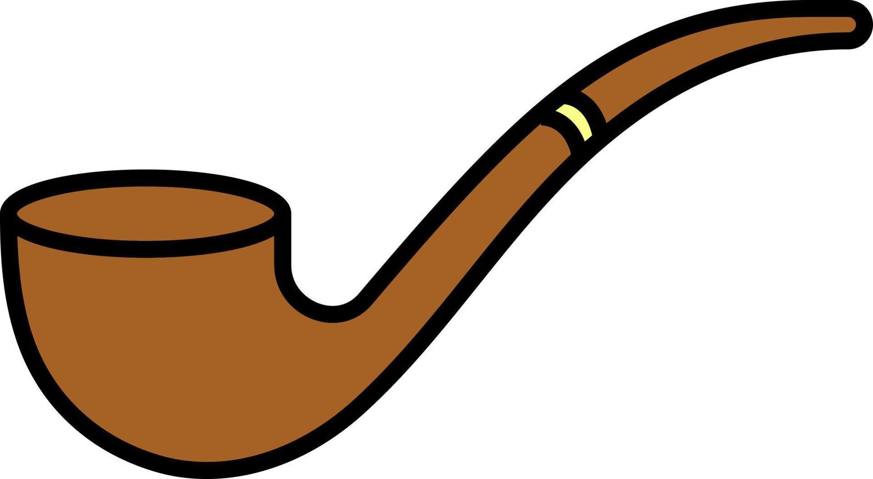ícone de cor de cachimbo de fumaça vetor