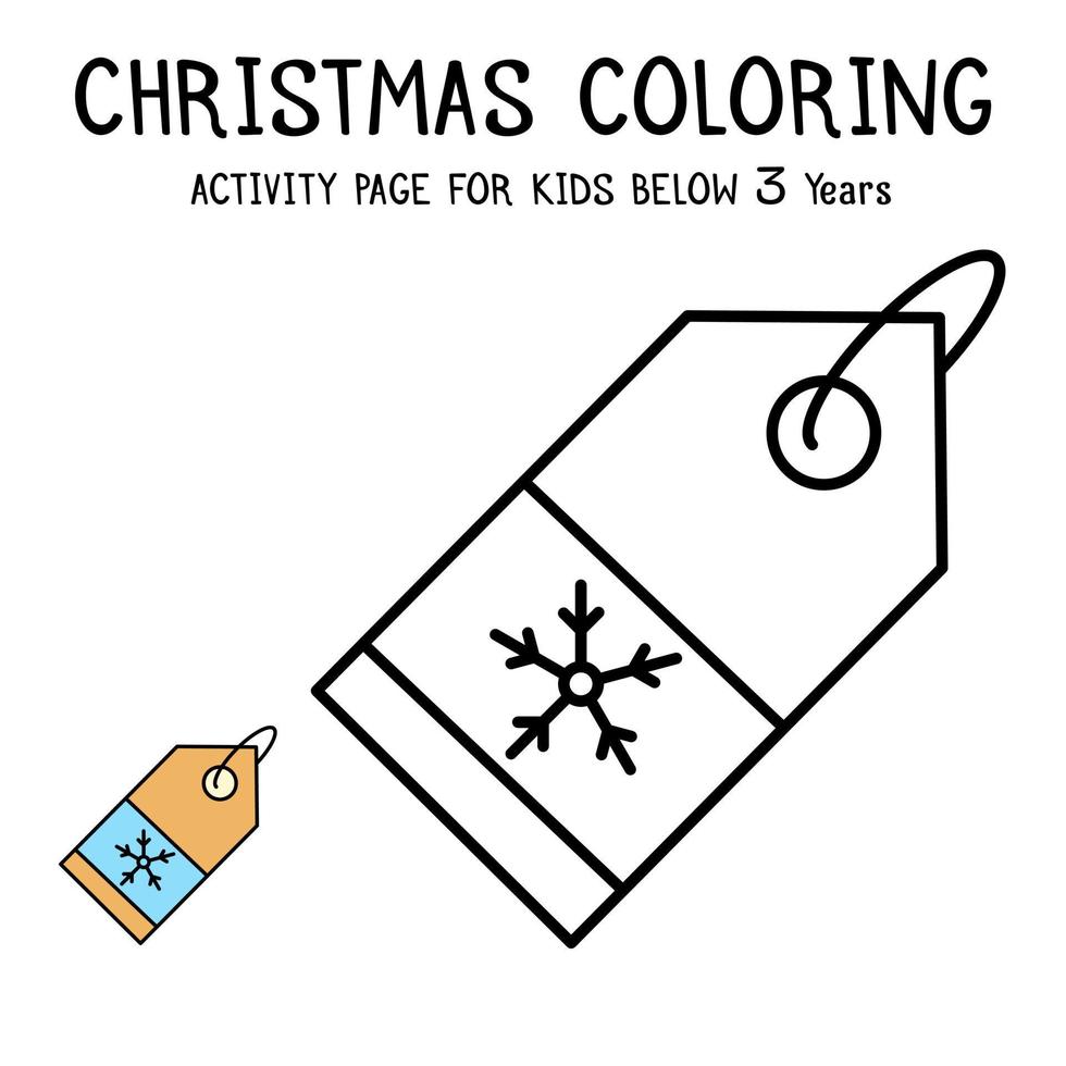 livro de atividades de colorir de natal para crianças menores de 3 anos vetor