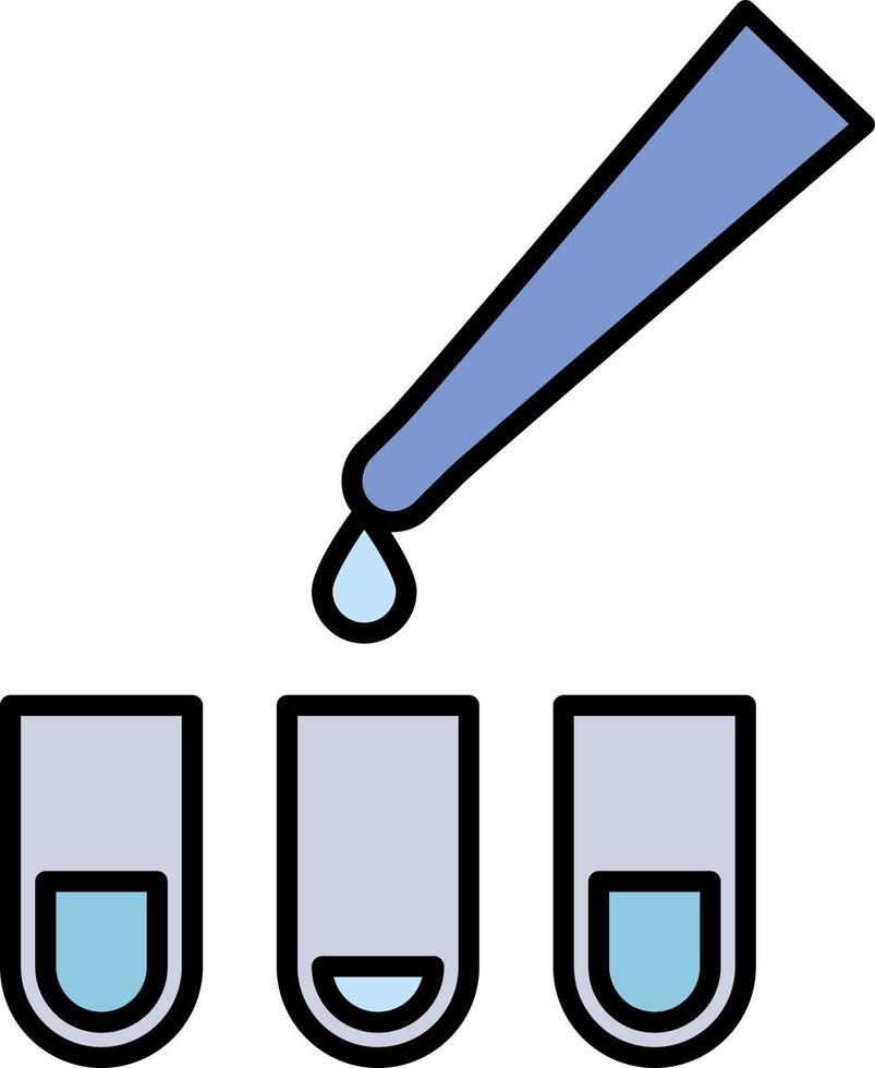 amostra, ícone de cor do ícone de biologia vetor