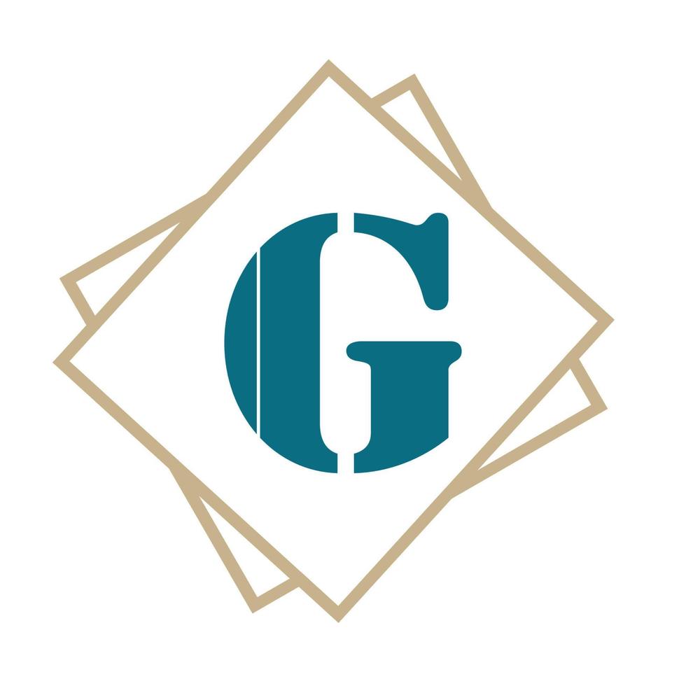 elementos de modelo de design de ícone de logotipo letra g para sua identidade de aplicativo ou empresa. vetor