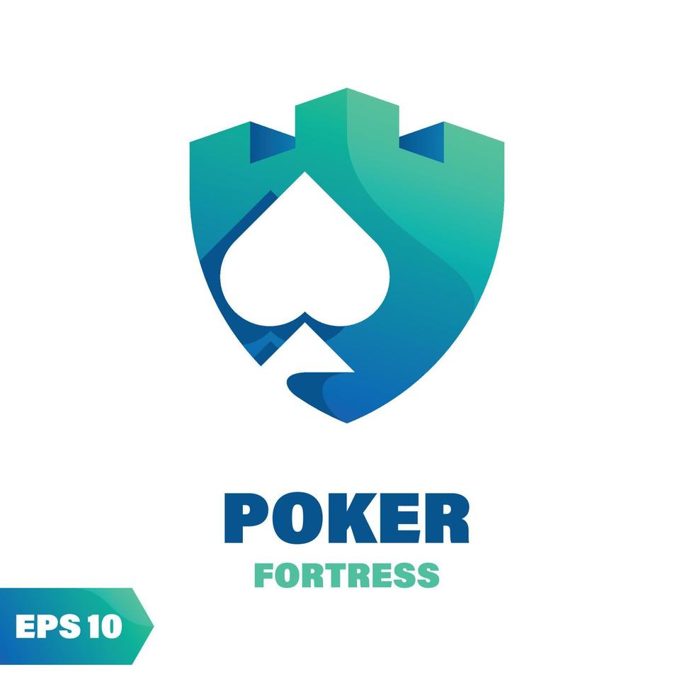 logotipo da fortaleza de poker vetor