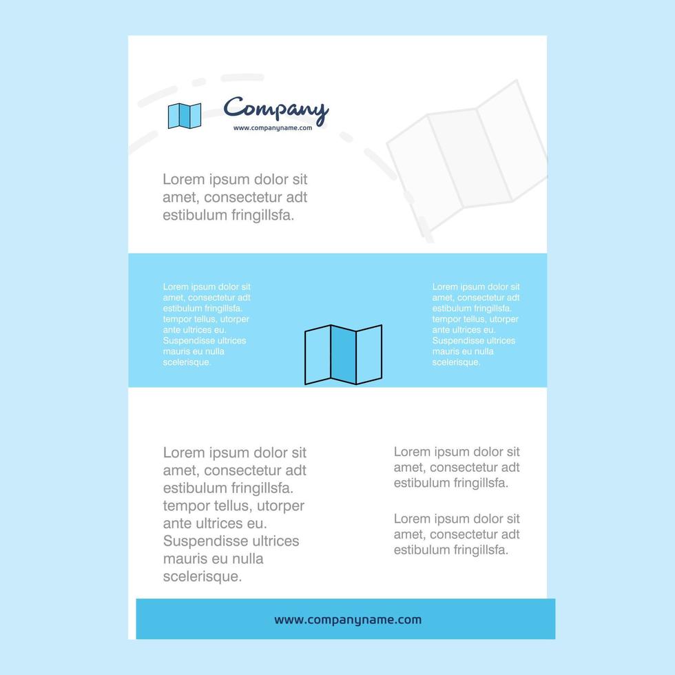 layout do modelo para o mapa perfil da empresa apresentações de relatório anual folheto folheto fundo vector