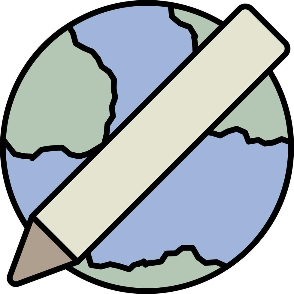 ícone de cor de contorno de educação on-line vetor