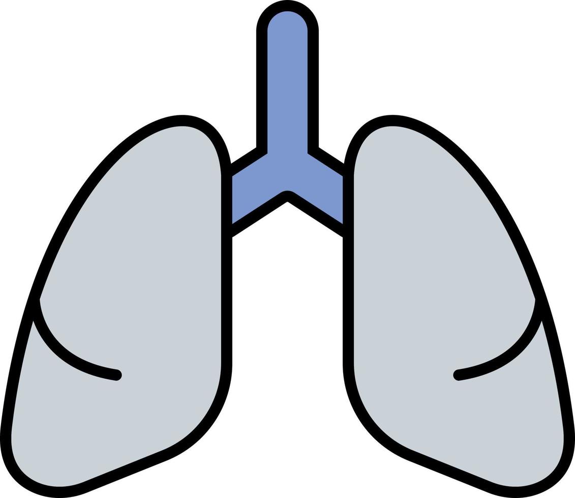 ícone de cor de pulmões vetor
