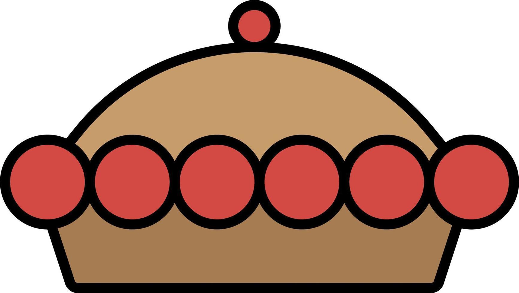ícone de cor de torta vetor