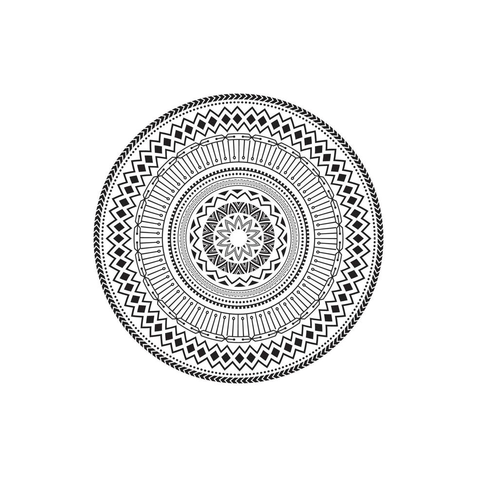 padrão circular em forma de ilustração de mandala vetor