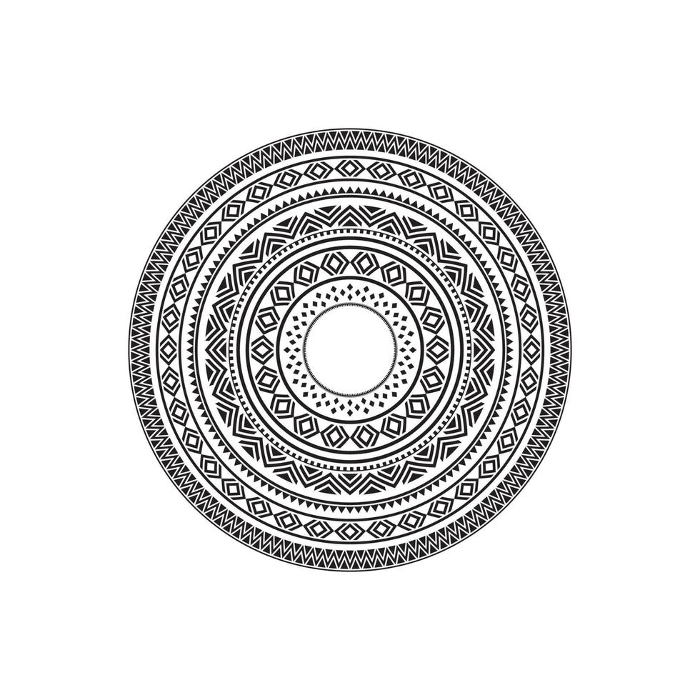 padrão circular em forma de ilustração de mandala vetor