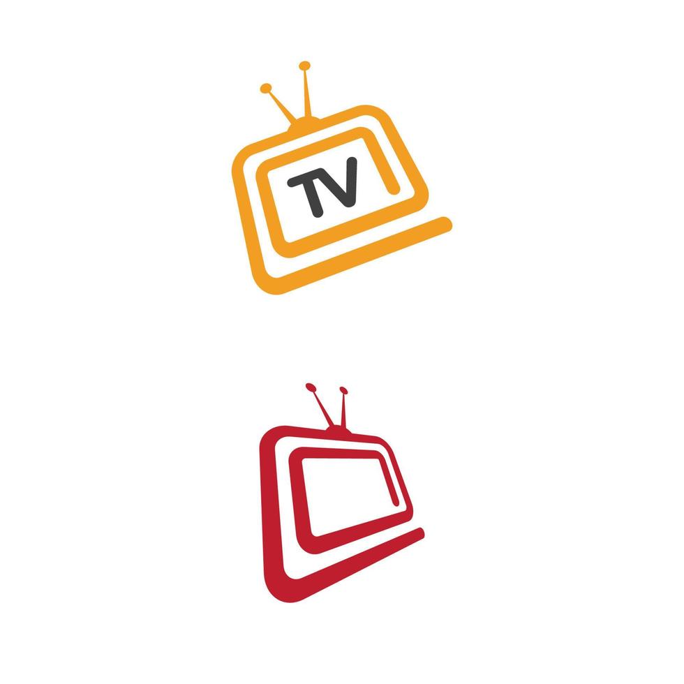 design de ilustração vetorial de logotipo de ícone de tv vetor