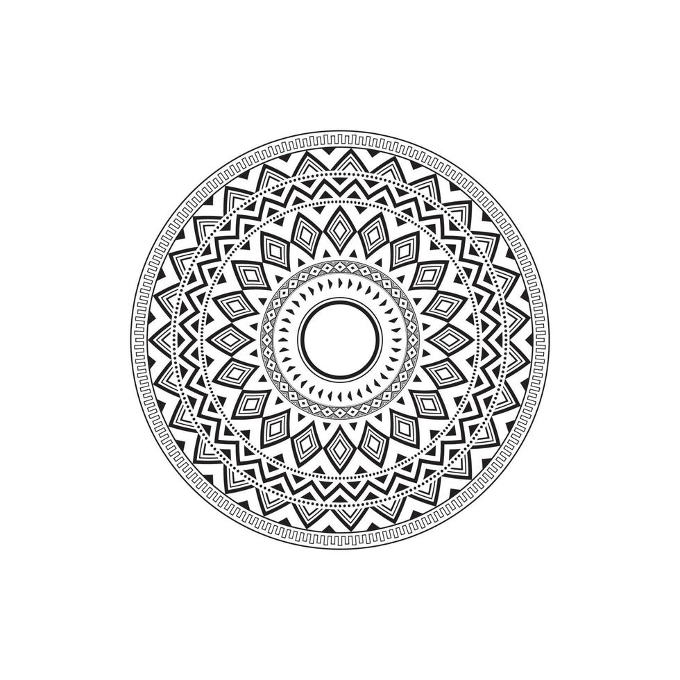 padrão circular em forma de ilustração de mandala vetor