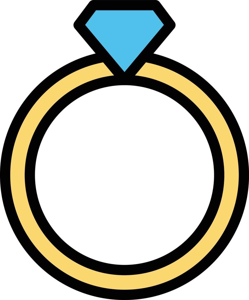 ilustração de design de ícone de vetor de anel de casamento