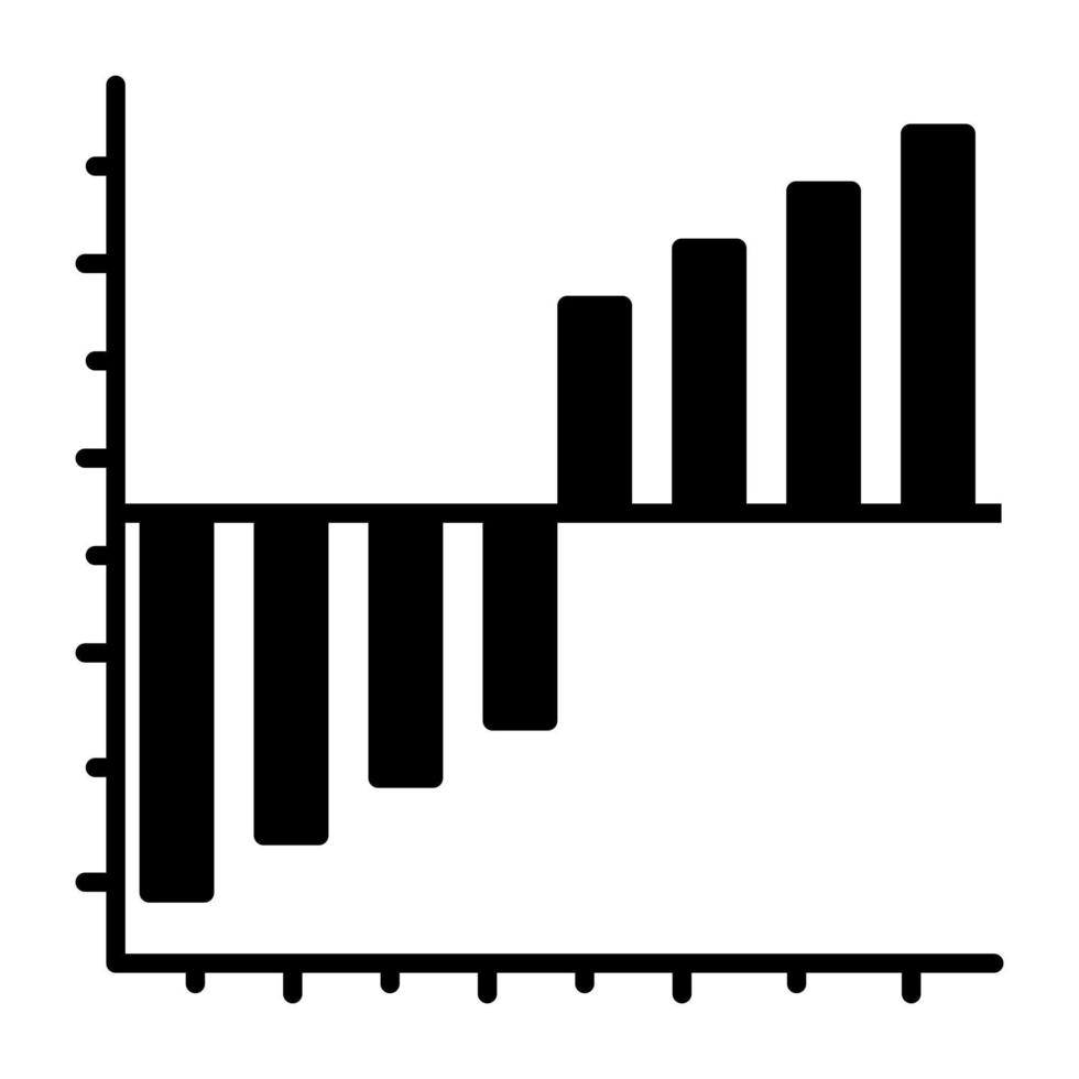 um design de ícone de histograma vetor