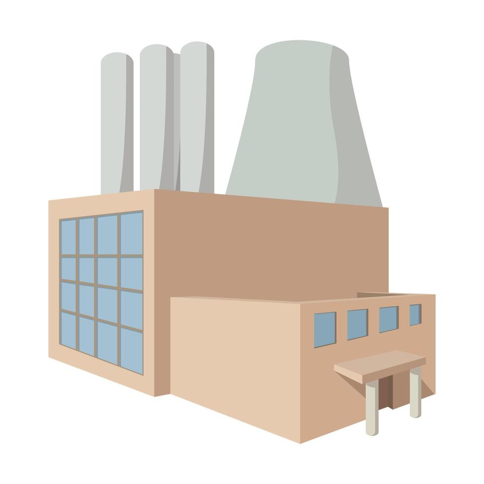 ícone de desenho animado de usina de combustível fóssil vetor
